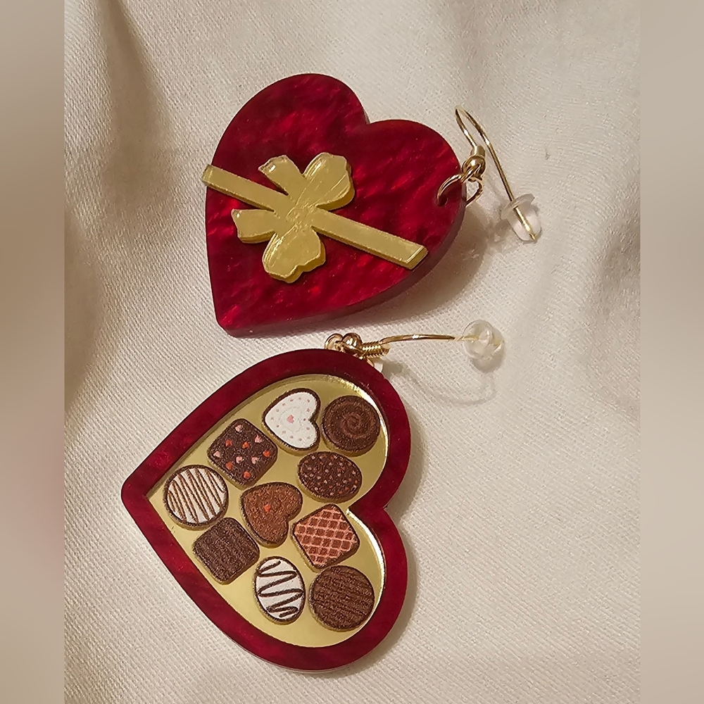Box of Chocolates Giftbox Earrings New - Picture 5 of 5